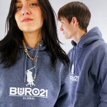 Lade das Bild in den Galerie-Viewer, Original „BÜRO21“ Dark Heather Blue Unisex Hoodie

