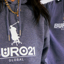 Lade das Bild in den Galerie-Viewer, Original „BÜRO21“ Dark Heather Blue Unisex Hoodie

