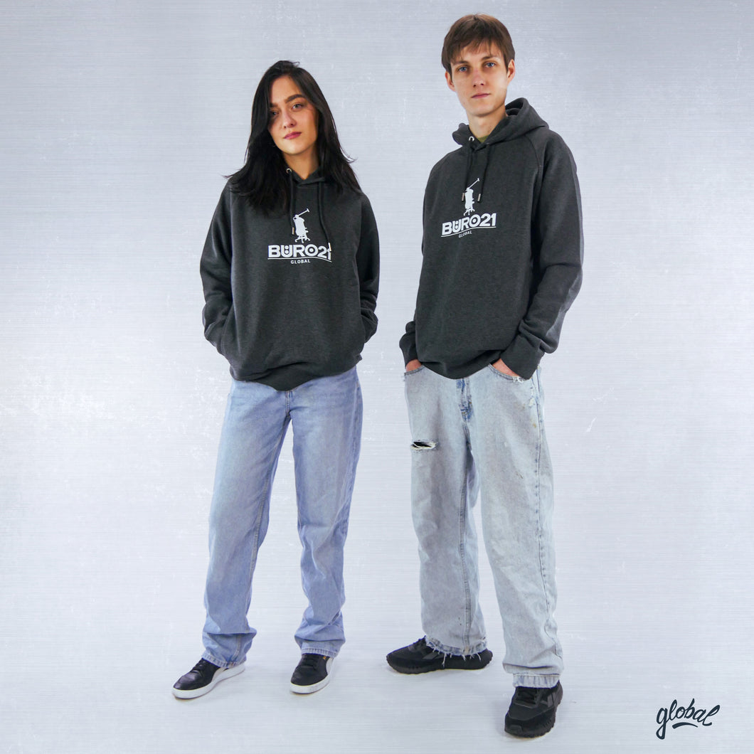 Original „BÜRO21“ Dark Heather Grey Unisex Hoodie